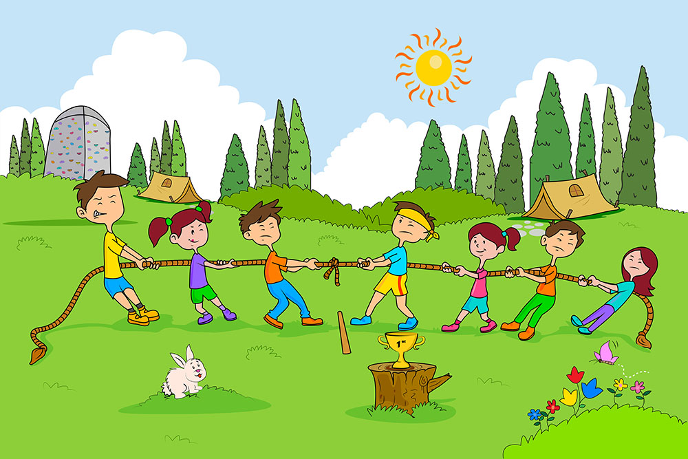 Children enjoying summer camp activities Children enjoying summer camp activities